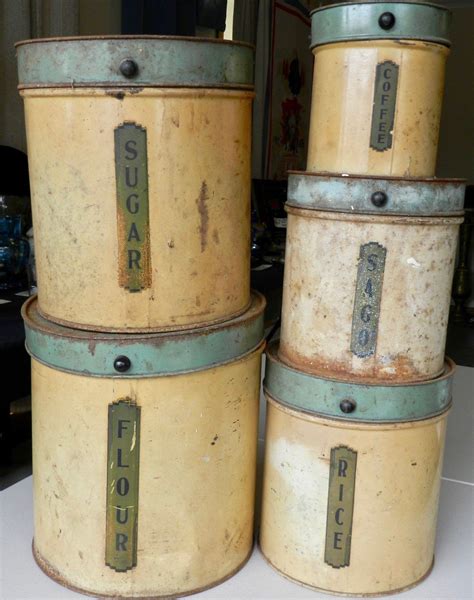 vintage metal boxes uk|antique tin canisters.